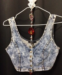 FOREVER 21 | FOREVE21 デニムショート丈タンクトップ(タンクトップ)