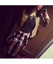 楽ちんだけどオシャレコーデ(ライダースジャケット)