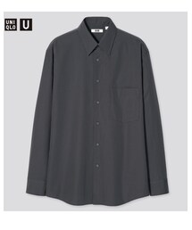 UNIQLO | リラックスフィットシャツ(長袖) DARK GREY Lサイズ　2999円(シャツ/ブラウス)