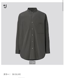 UNIQLO＋J | スーピマコットンオーバーサイズスタンドカラーシャツ(長袖) Sサイズ　3990円(シャツ/ブラウス)