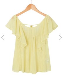 COCO DEAL | ストライプフリルシフォンブラウス(シャツ/ブラウス)