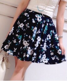 COCO DEAL | シボジョーゼットプリントサーキュラーSK(スカート)