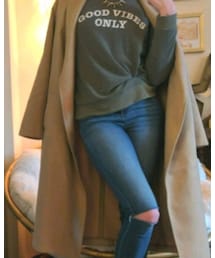 whowhatwear | khaki coat(チェスターコート)