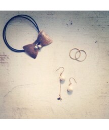 ピアス/atelier bloom
コットンパール、K14GF、真鍮ちょうちょ
(ピアス（両耳用）)