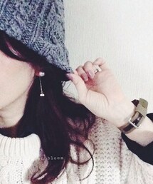 atelier bloom | コットンパールちょうちょ2WAYピアス(ピアス(両耳用))