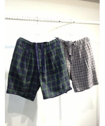 KIIT | LINEN 100% CHECK SHORT PANTS(その他パンツ)