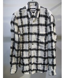KIIT | KIIT 13/14AW ウールモヘアタムリファインチェックシャツ(シャツ/ブラウス)