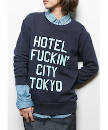 puch | Hotel F****'n City Tokyo スウェット(NVY)(スウェット)