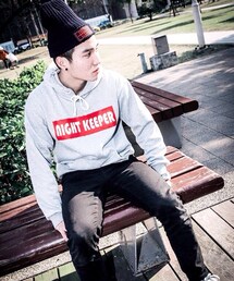 NightKeeper | NightKeeper灰色帽T(Tシャツ/カットソー)