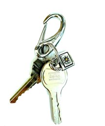コーナン | コーナンで買ったカラビナに家の鍵と、仕事の鍵と、シルバー925のナンキン錠のネックレストップを付けました。(キーケース/キーアクセサリー)