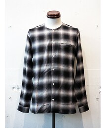 VICTIM | NO COLLAR CHECK SHIRTS(シャツ/ブラウス)