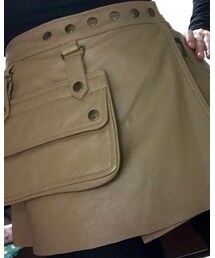 Liugoo Leathers | 羊革の巻きスカートです。黒と色違いでベージュも購入、黒と同様に使い勝手が良いです(^｡^)♪(スカート)