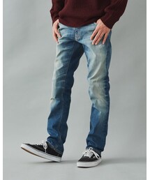 Nudie Jeans | Nudie Jeans ヌーディージーンズ Thin Finn Authentic Repair 11ozコンフォートストレッチデニム 113127030(デニムパンツ)
