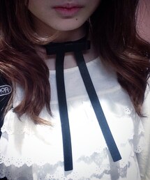 BUBBLES | レザーリボンチョーカー(その他)