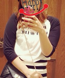 carnelian | ラグラン7分袖Tシャツ(Tシャツ/カットソー)