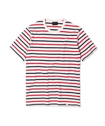 UNIFORM BRIDGE | basic stripe short sleeve red / navy (Tシャツ/カットソー)