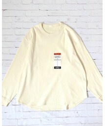 GU | 「ヘビーウェイトサーマルビッグT(長袖)」オフホワイト(Tシャツ/カットソー)
