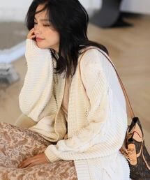 OSYAREVO | ケーブルニット カーディガン(カーディガン/ボレロ)