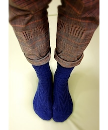 靴下屋 | ダイヤケーブル柄靴下
色がお気に入りです🎵
足元のポイントになります😉👍(ソックス/靴下)