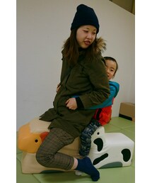 no brand | 甥っ子と😊🎵
ニット帽はプチプラ⤴
その日の気分に合わせて
伸ばしたり、ブローチ付けたり…😆👍(ニットキャップ/ビーニー)