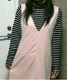 GU | タートルネックボーダー柄ニット🌼(ニット/セーター)