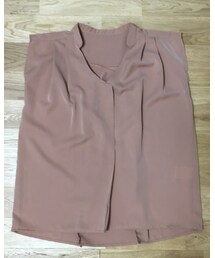 grandcross | とろみ素材スキッパーデザインタック入ノースリーブ(Tシャツ/カットソー)