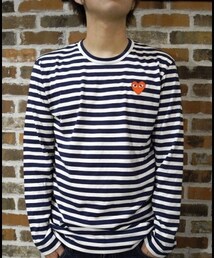 PLAY COMME des GARCONS | ギャルソン／ボーダー 青(Tシャツ/カットソー)