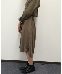 side | シャツワンピース