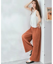 KiraKiraShop | アコーディオンプリーツルーズワイドパンツ(パンツ)