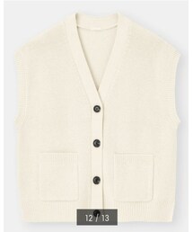 GU | フロントボタンニットベスト(ベスト)