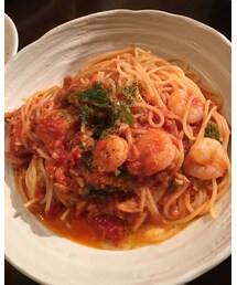 海老とツナのトマトスパ😍 | その他