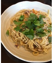 きのこと梅のペペロンチーノ😋 | その他