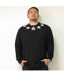 Creation | CREATION CUBE(クリエーション　キューブ)アクリル星柄ジャガードクルーネックセーター(ニット/セーター)