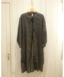 doux bleu  | india print ロングシャツ(シャツワンピース)