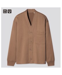 UNIQLO  U | スウェットカーディガン/ 34brown / L size(カーディガン/ボレロ)