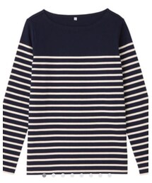 無印良品 | パネルボーダー長袖Tシャツ(Tシャツ/カットソー)