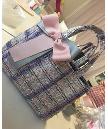 Handmade | リントン社ツイード生地を使って作成した鞄💕(ハンドバッグ)