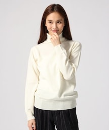 GLOBAL WORK | １２ゲージニットタートル長袖(トップス)