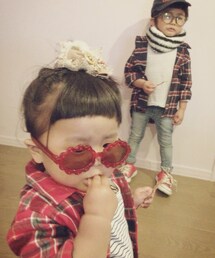 H&M | 頭に少々フリル♡(デニムパンツ)