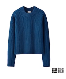 UNIQLO | WOMAN ラムクロップドクルーネックセーター(長袖)(ニット/セーター)
