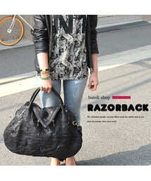 2WAYパッチワークレザートートバッグ(バッグ)