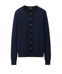 UNIQLO | ＵＶカットクルーネックカーディガン（カラーブロック・長袖）
(カーディガン/ボレロ)
