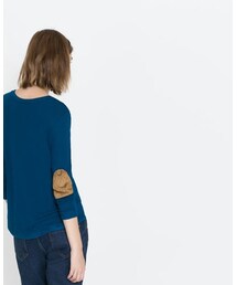 ZARA | 肘パッチ付きセーター(Tシャツ/カットソー)