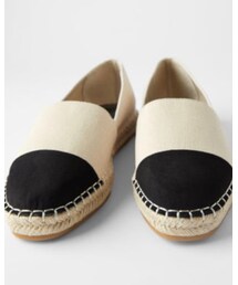 ZARA | コントラストトゥエスパドリーユ(シューズ)