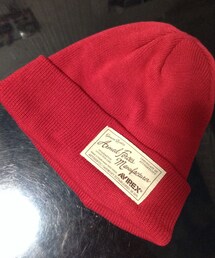 AVIREX | 赤ニット帽(ニットキャップ/ビーニー)