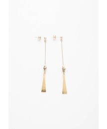 STYLEST | トライアングルメタルモチーフ垂れ下がりピアス(イヤリング)