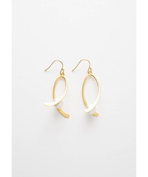 STYLEST | コットンパール付き螺旋デザインピアス(ピアス（両耳用）)