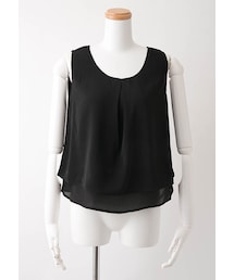 STYLEST | ジョーゼット裾フリルセットアップ・トップス(タンクトップ)