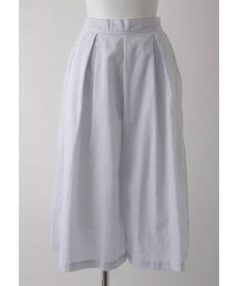 先染めストライプブロードガウチョパンツ(その他パンツ)