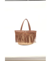 STYLEST | スエードフリンジ カゴトートバッグ(ハンドバッグ)